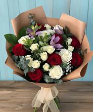 Букет цветов из:  Розы и Альстромерии #REPLACE_PRED# Нижнем Баскунчаке