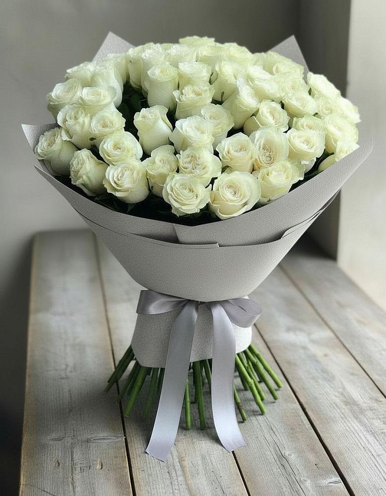 Букет 35 Белых роз в Нижнем Баскунчаке