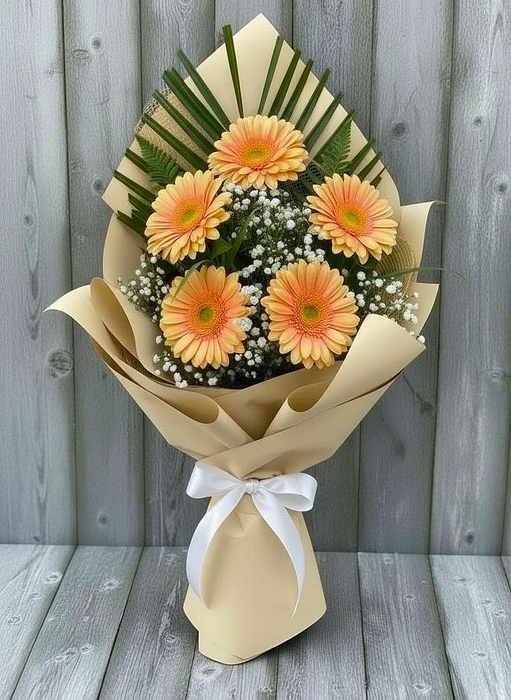 Букет цветов из: Герберы в Нижнем Баскунчаке