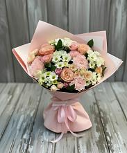 Букет цветов из:  Гвоздики, Розы и Хризантемы #REPLACE_PRED# Нижнем Баскунчаке