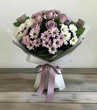Букет цветов из:  Хризантемы и Розы в Нижнем Баскунчаке