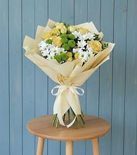 Букет цветов из:  Хризантемы и Розы в Нижнем Баскунчаке