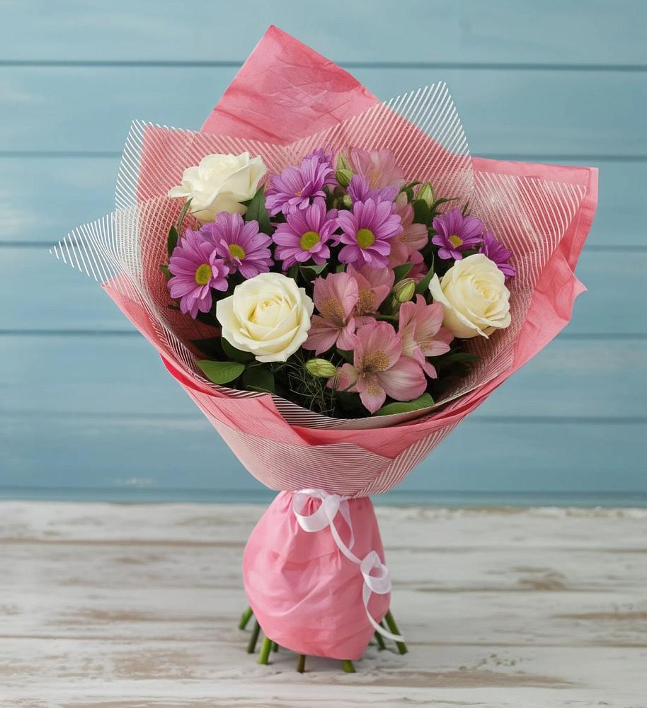 Букет цветов из: Герберы в Нижнем Баскунчаке