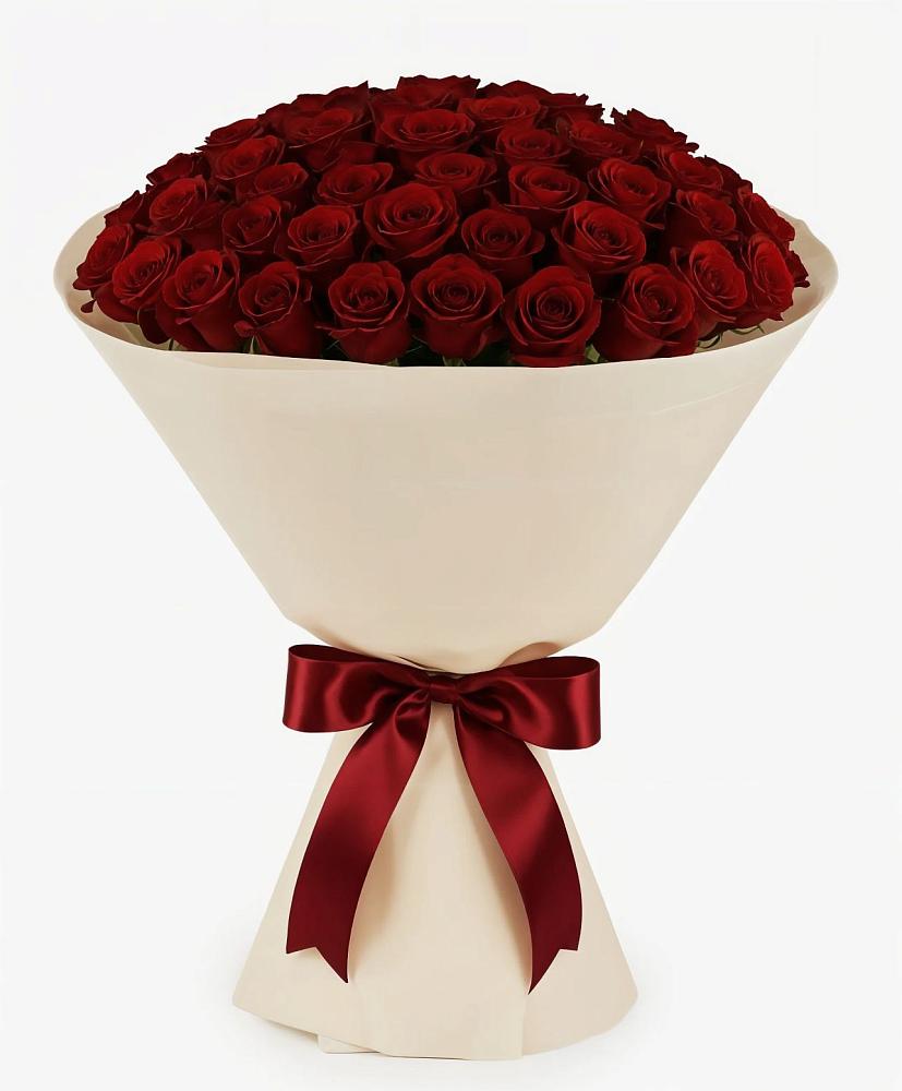 Букет 101 Бордовая роза Блэк Бакарра в Нижнем Баскунчаке