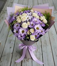 Букет цветов из:  Хризантемы и Розы в Нижнем Баскунчаке