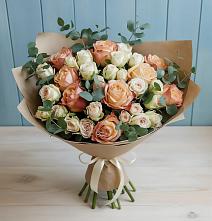 Букет цветов из:  Альстромерии и Розы в Нижнем Баскунчаке